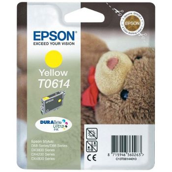 Cartouche d'encre originale EPSON T0614 « Ourson » Jaune C13T06144010