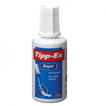 Tipp-Ex Correcteur Liquide Rapide 20 ml - Formule à Séchage Rapide - Applicateur Mousse