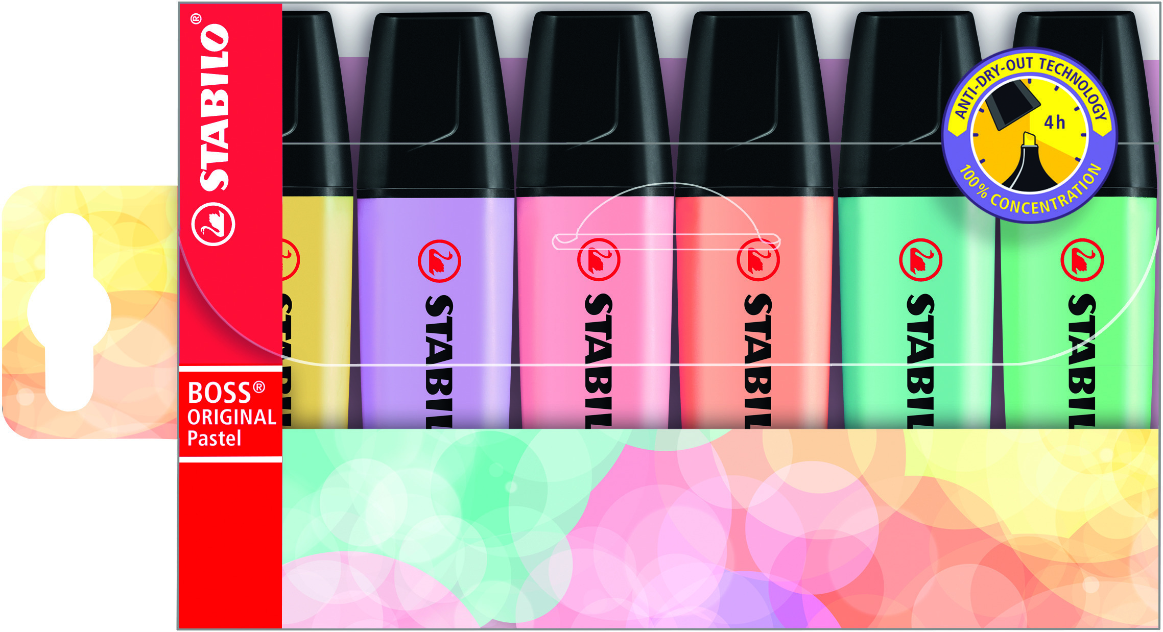 Stabilo Boss 70 Pastel Pack de 6 Feutres Fluorescents – Trait entre 2 et 5mm – Rechargeables – Encre à Base d’Eau