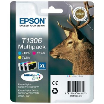 Cartouche d'encre EPSON T1306 « Cerf » Tricolor 1302 - 1303 - 1304
