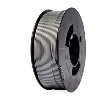 Filament PLA 3D - Diamètre 1.75mm - Bobine 1kg - Couleur Argent - P/N : PLA-Argent • EAN : 8435490624115