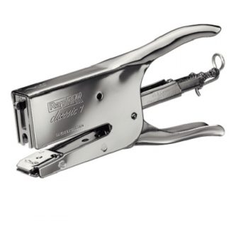 Agrafeuse à pince en métal Rapid K1 - Jusqu'à 50 feuilles - Agrafage ouvert et fermé - Couleur chrome