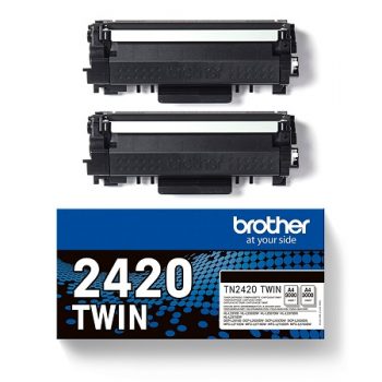 Brother TN2420 Noir Lot de 2 cartouches de toner d'origine - TN2420TWIN P/N : TN2420TWIN • EAN : 4977766812764