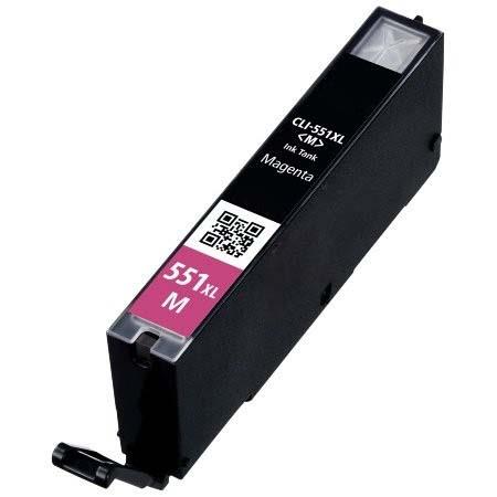 Lot De 4 Cartouches D'Encre Magenta Compatibles Canon CLI-551M (551XLM) - 12ml - Neuf