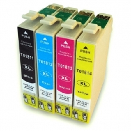 1816 - Cartouche d'encre équivalent EPSON T1816 compatible « Pâquerette » PACK 4 COULEURS XL