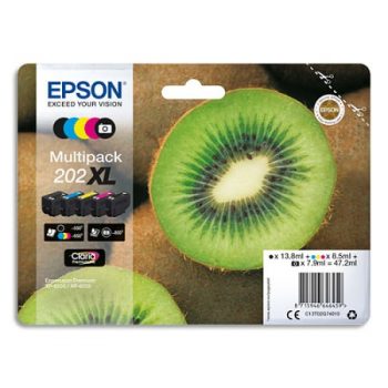 Cartouche d’encre originale EPSON 202XL PACK " Série Kiwi "C13T02G74010 PACK 5 Cartouches XL