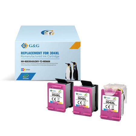Lot De 3 Cartouches D'encre D'origine HP 304 / 304XL - Neuves Sous Blister