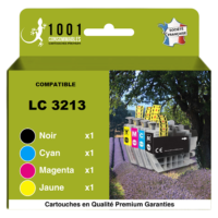Cartouche d'encre équivalent Brother LC 3213 compatible (LC3213) Pack 4 Couleurs