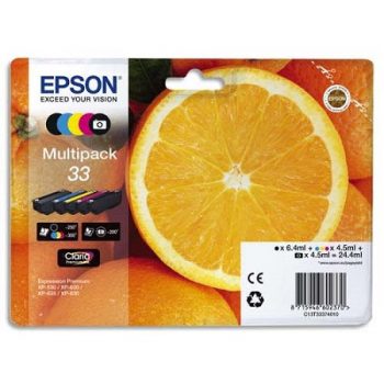 Cartouche d'encre originale EPSON T3337 « Oranges » Pack 5 Cartouches C13T33374011