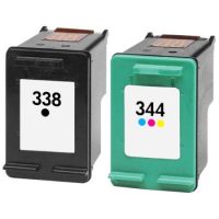338/344 - Cartouche d'encre équivalent HP 338 / HP 344 compatible - C8765EE et C9363EE NOIR+TRICOLOR