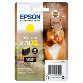 Cartouche EPSON originale T3794 - 378XL Série "Ecureuil" Jaune XL C13T37944010