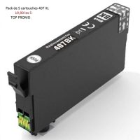EPSON 407 XL X 5 Compatibles "série clavier" Cartouche Noire XL C13T07U240