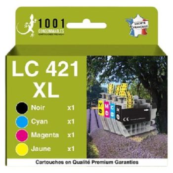 421 - Brother Compatible LC 421 XL Pack 4 cartouches VAL (LC421)