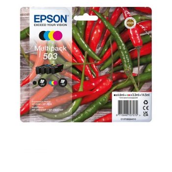 Epson 503 Lot de 4 cartouches d'encre d'origine - C13T09Q64010 - 1x 210 pages / 3x 165 pages
