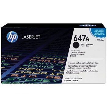 Cartouche de toner noir d'origine HP CE260A - 647A • EAN : 0884420186816 - 8500 Pages
