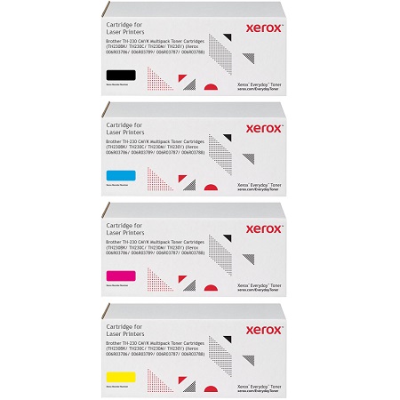 Xerox Ultimate Compatible Brother TN-230 CMYK Multipack Toner (TN230BK/ TN230C/ TN230M/ TN230Y) (Xerox 006R03786/ 006R03789/ 006R03787/ 006R03788)