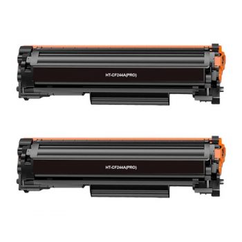Cartouches de toner génériques noires HP CF244A 2-Pack - Remplace 44A -1000 Pages X 2