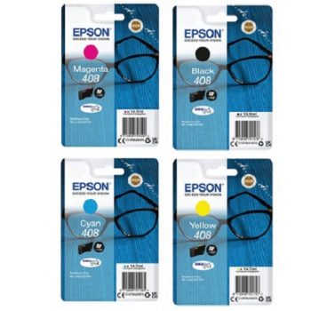 Pack 4 cartouches originales Epson 408 " série lunettes "