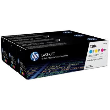 HP CE321A/CE322A/CE323A Pack de 3 Cartouches de Toner Originales - 128A P/N: CF371AM • EAN: 887111403018