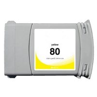 Cartouche d'encre équivalent HP 80 compatible C4848A (HP80) Jaune350 Ml