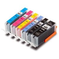 580/581 - Cartouche d'encre équivalent CANON PGI-580-CLI-581 XXL compatible (PGI580/CLI581) - PACK 6 CARTOUCHES AVEC PHOTO BLEUE