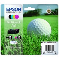 Cartouche d’encre originale EPSON T3466 « BALLE DE GOLF » Pack 4 Couleurs C13T34664010