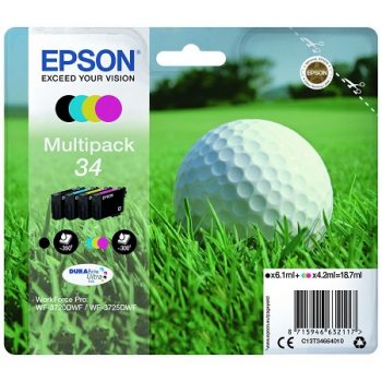 Cartouche d’encre originale EPSON T3466 « BALLE DE GOLF » Pack 4 Couleurs C13T34664010