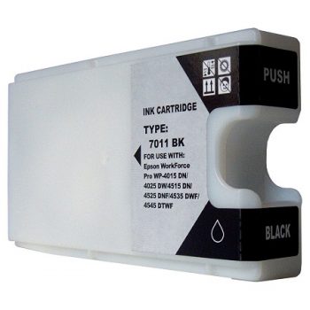 Cartouche d'encre générique noire Epson T7011/T7021/T7031 - Remplace C13T70114010/C13T70214010/C13T70314010 - 3400 Pages