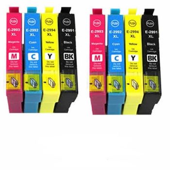 Cartouche d'encre équivalent EPSON T2996 XL X 8 cartouches compatibles « Fraise » MULTIPACK 4 COULEURS XL