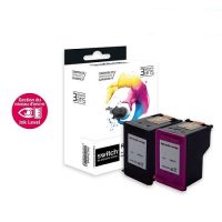HP 301XL - SWITCH PACK X 2 JET D'ENCRE 'NIVEAU D ENCRE' ÉQUIVALENT À CH563EE, CH564EE - NOIR + TRICOLOR