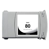 Cartouche d'encre équivalent HP 80 compatible C4871A (HP80) Noir 350 Ml