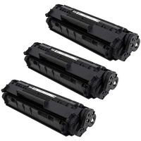 Lot de 3 Cartouches de toner générique noir HP Q2612X - Remplace 12X