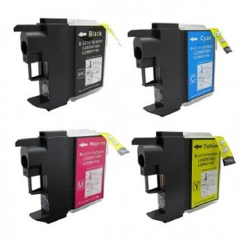 1100 - Cartouche d'encre équivalent BROTHER LC-1100VALBP compatible (LC1100) PACK 4 COULEURS