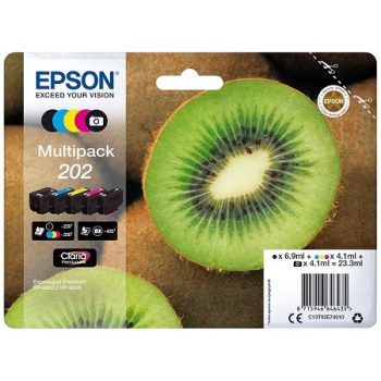 Cartouche d’encre originale EPSON 202 PACK " Série Kiwi "C13T02E74010 PACK 5 Cartouches