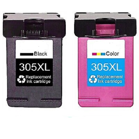 Pack compatible HP 305XL Noir et Couleur (3YM62AE/3YM63AE)