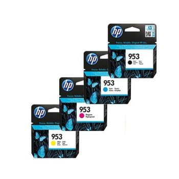 Pack de Cartouches d'encre authentique HP 953 - Couleurs noir, jaune, cyan, magenta - Impression jusqu'à 700 pages - Contenance de 10 ml