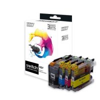 SWITCH Brother B22UB/CL Pack x 4 compatible avec LC22U - Noir Cyan Magenta Jaune SPB22UB/CL