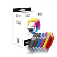 SWITCH C550XL/C551XL - PACK X 5 ÉQUIVALENT À CANON PGI550PGBKXL, CLI551XL - NOIR CYAN MAGENTA JAUNE PHOTO NOIR