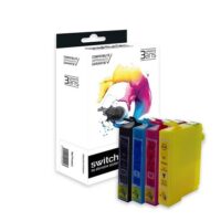 Epson 1285 - SWITCH Pack x 4 jet d'encre équivalent à C13T12854011 - Noir Cyan Magenta Jaune